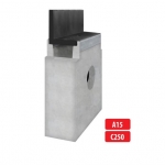 Kõrge plastäärega betoonist kaev/liivapüüdur A15, C250 I 333x145x450 mm I H9