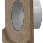 Polümeerbetoonist otsatükk ø75 mm äravooluga I vasak I 130x130 mm