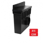 Madala pilurestiga plastik kaev/liivapüüdur A15-C250 I 330x130x280 mm I H55