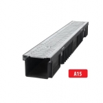 Tsinkrestiga plastik renn A15 I 1000x130x105 mm